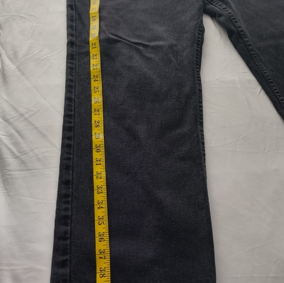 Vtg Lee's Mens Black Denim Jeans Regular Fit 42x30 - Picture 7 of 13
